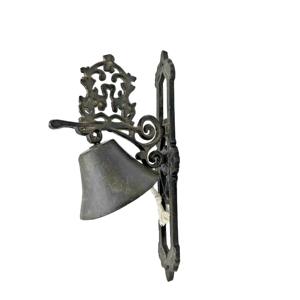 Cast Iron Dinner Bell-Indoor Or Outdoor-14.5 in Tall-5.25 Dia -Heavy Duty -VTG